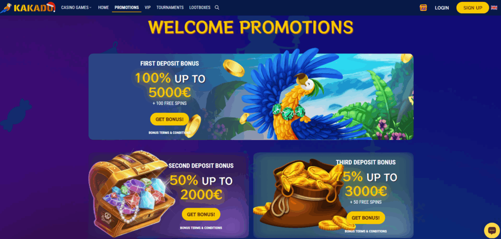 Kakadu Casino bonussen